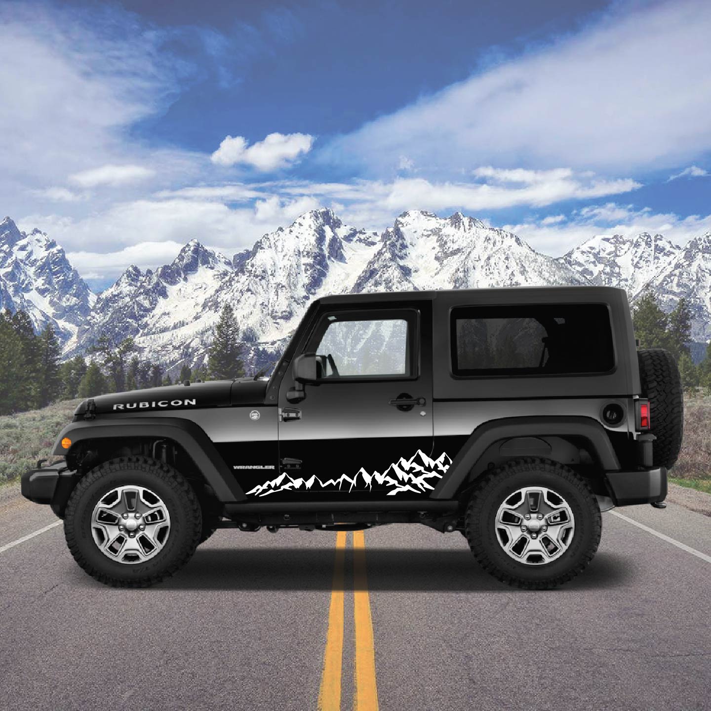 Mountains Landscape Vehicle Decal Set