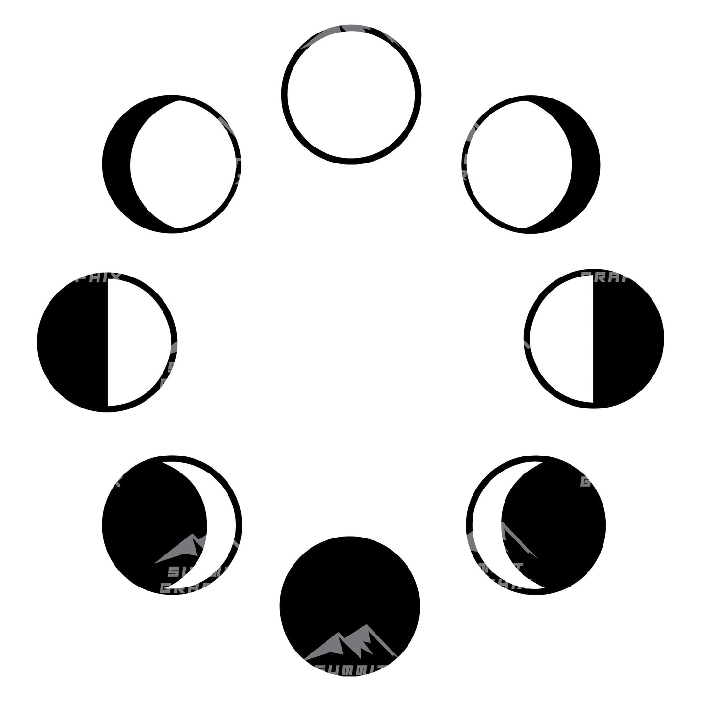 Circle Moon Phase Sticker